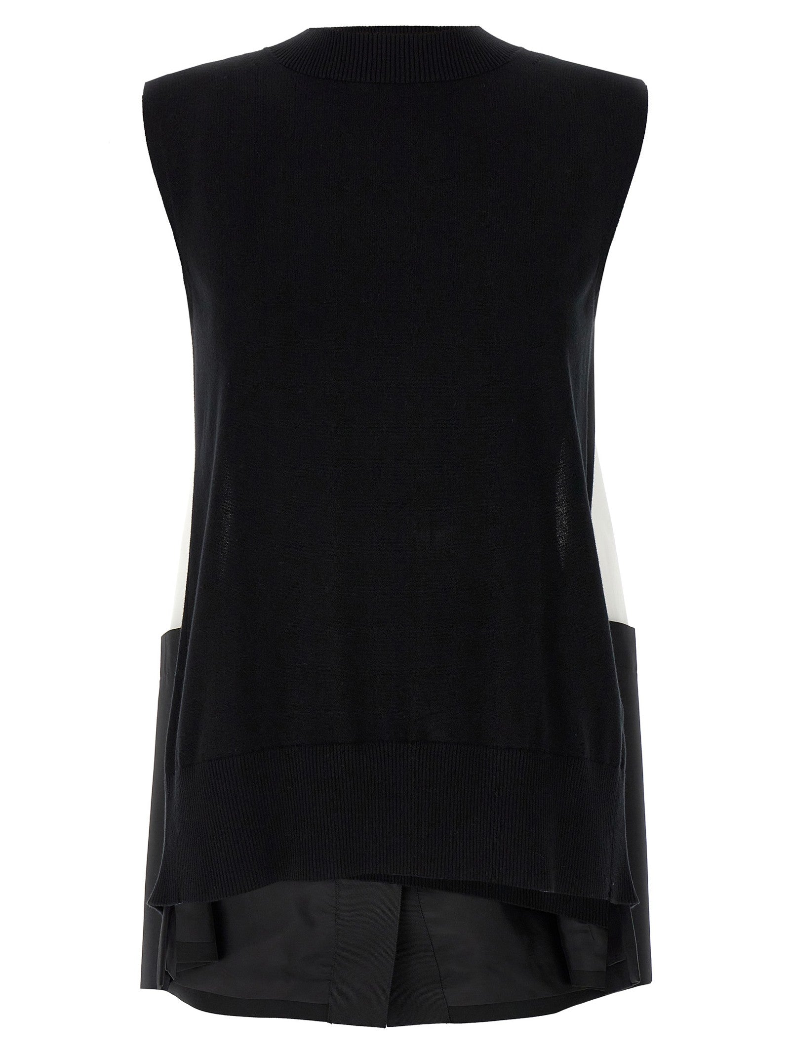 Sacai Patchwork Vest White