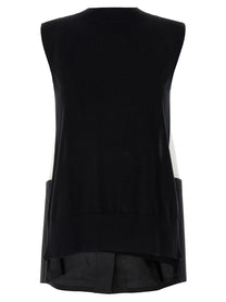 Sacai Patchwork Vest White