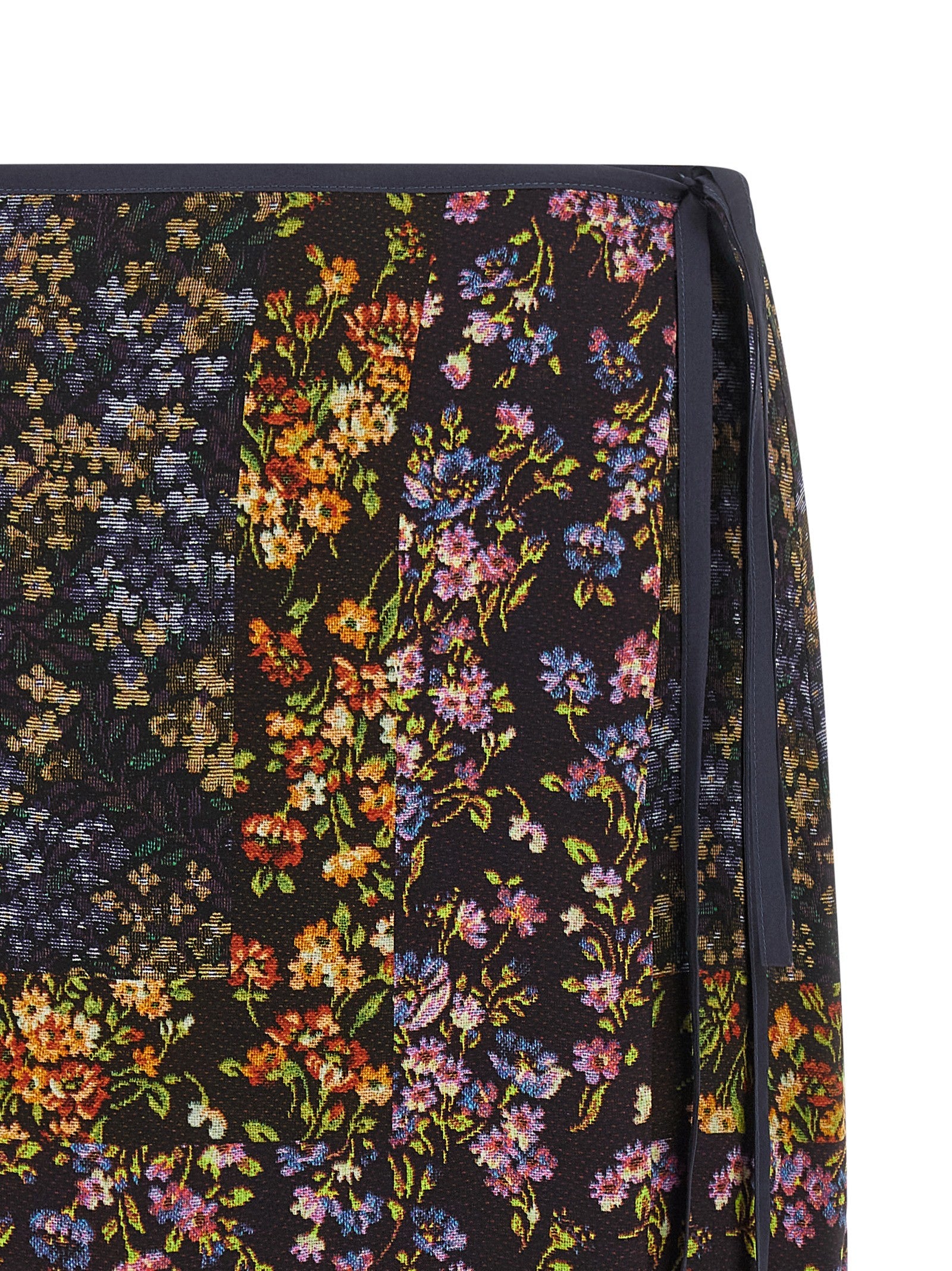 Dries Van Noten Patchwork Wrap Skirt Gold
