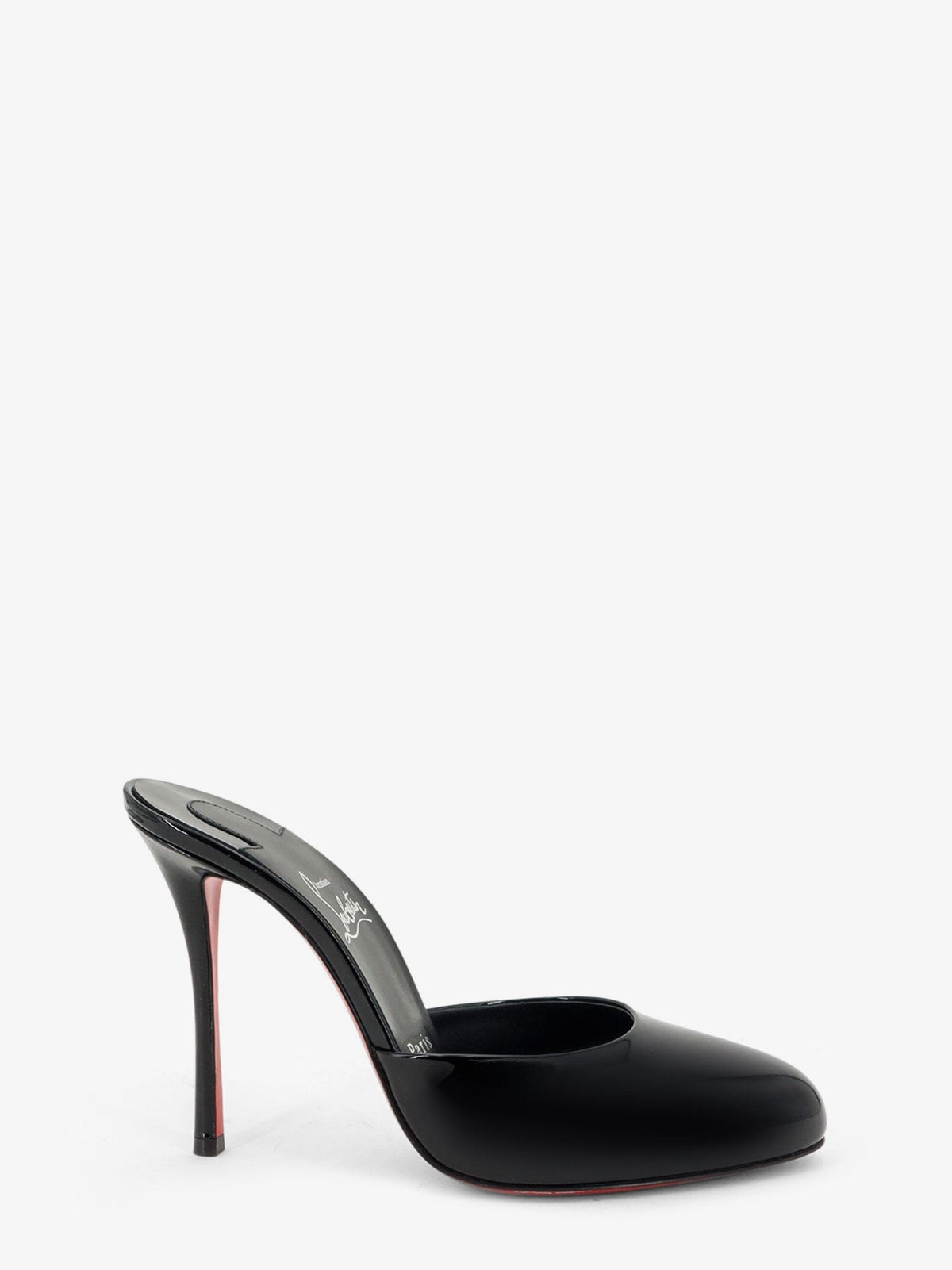 Christian Louboutin Women's Patent Leather Dolly Mule Sandals Black
