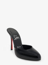 Christian Louboutin Women's Patent Leather Dolly Mule Sandals Black, view 2