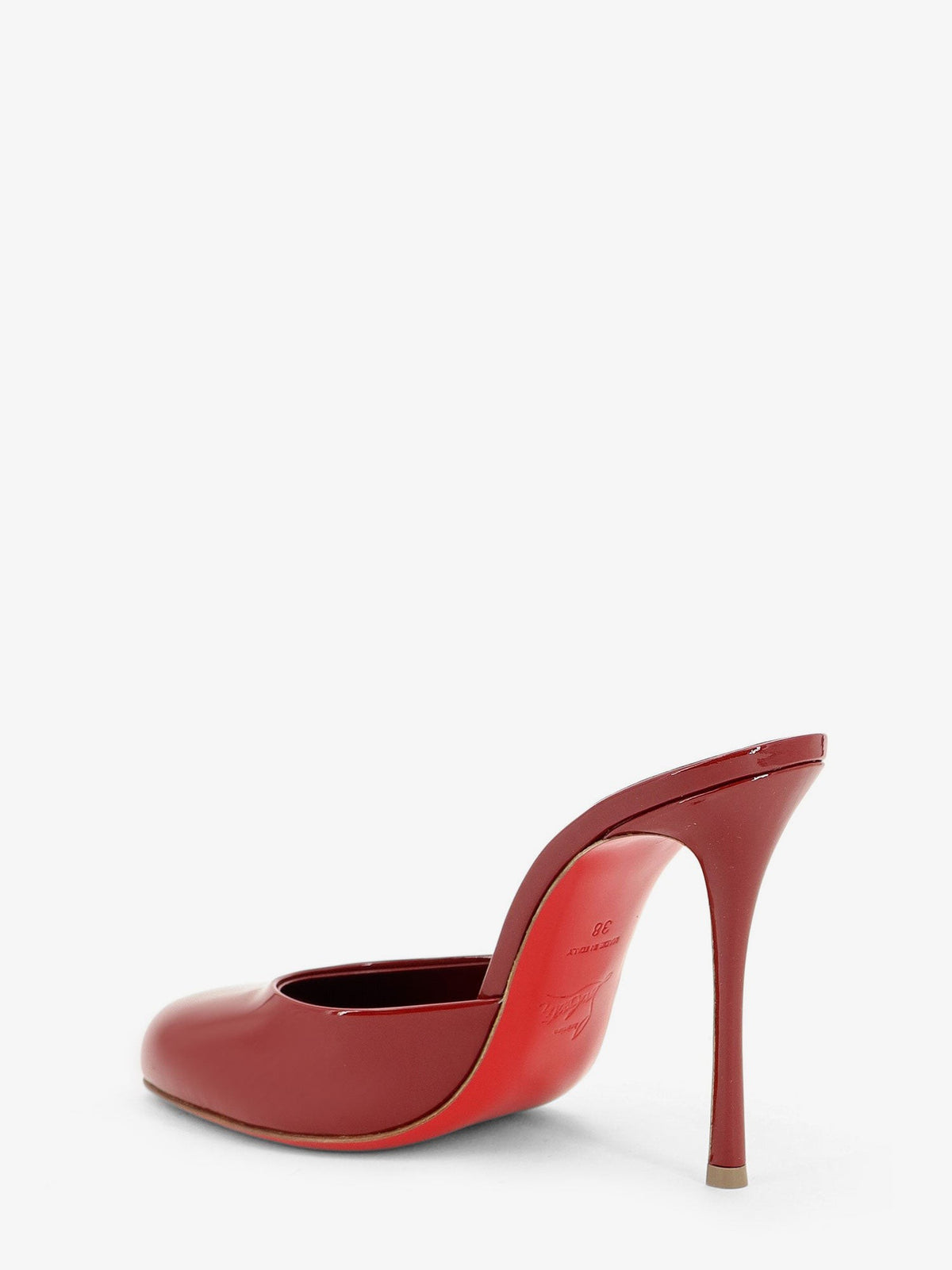 Christian Louboutin Women's Patent Leather Dolly Mule Sandals EMPIRE, view 3