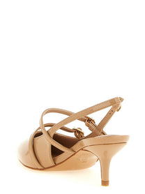 Twin Set Patent Leather Slingback Beige