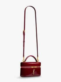 Saint Laurent Women's Patent Leather Vanity Bag Red
