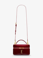 Saint Laurent Women's Patent Leather Vanity Bag Red