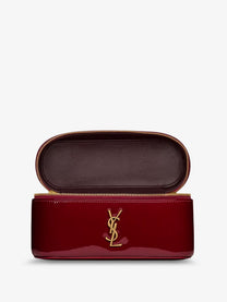 Saint Laurent Women's Patent Leather Vanity Bag Red