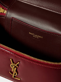 Saint Laurent Women's Patent Leather Vanity Bag Red