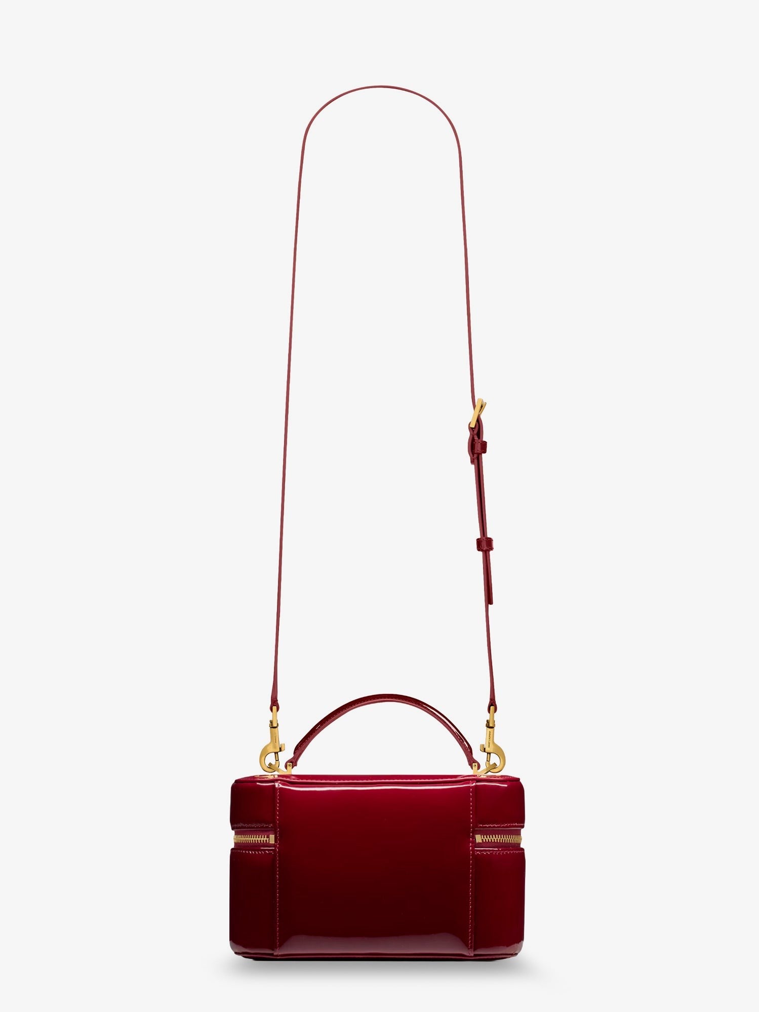 Saint Laurent Women's Patent Leather Vanity Bag Red