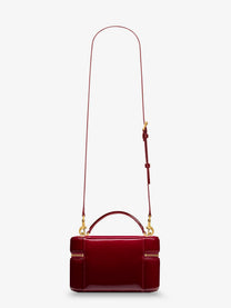 Saint Laurent Women's Patent Leather Vanity Bag Red