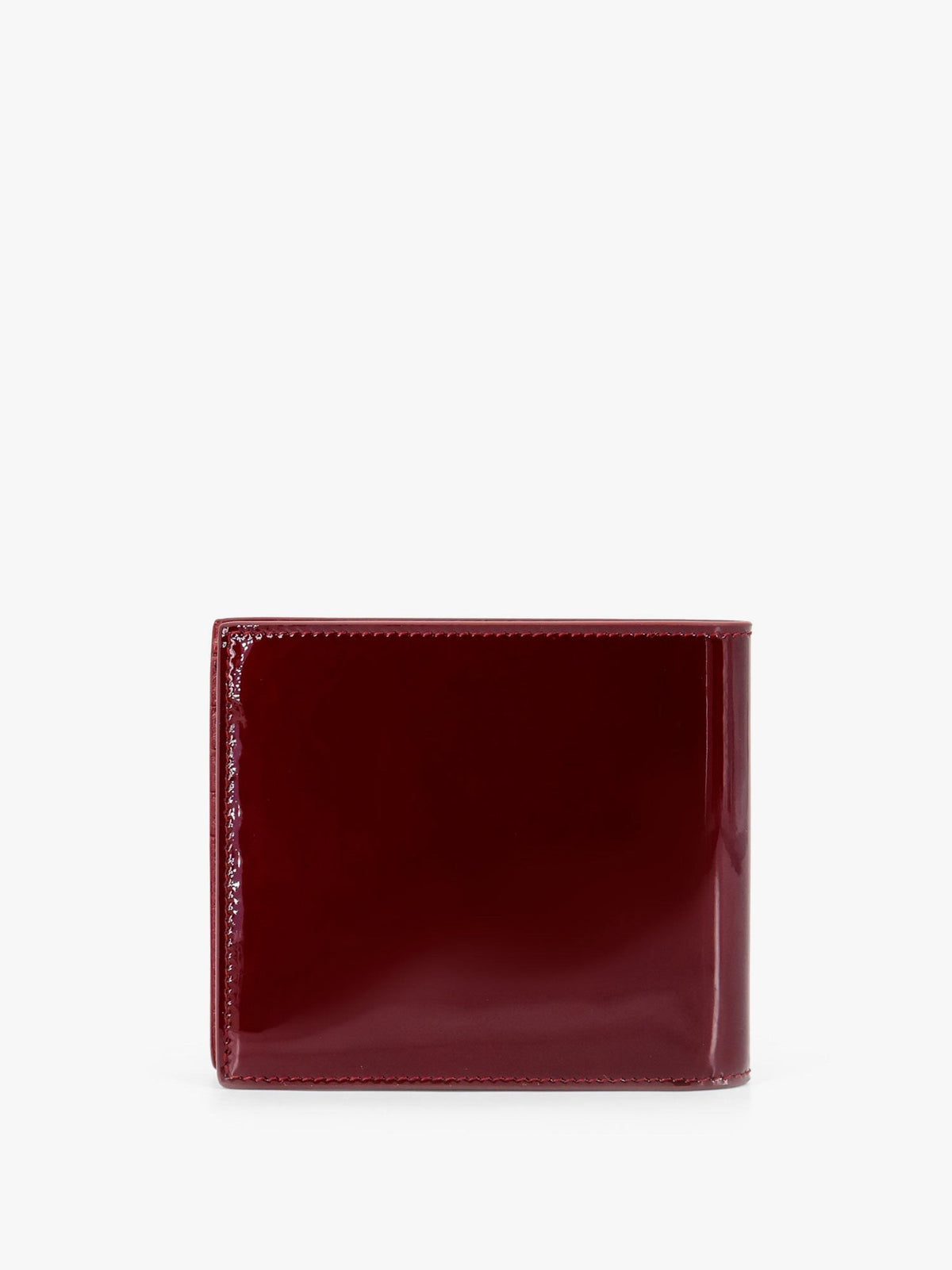 Saint Laurent Men's Patent Leather Wallet Red