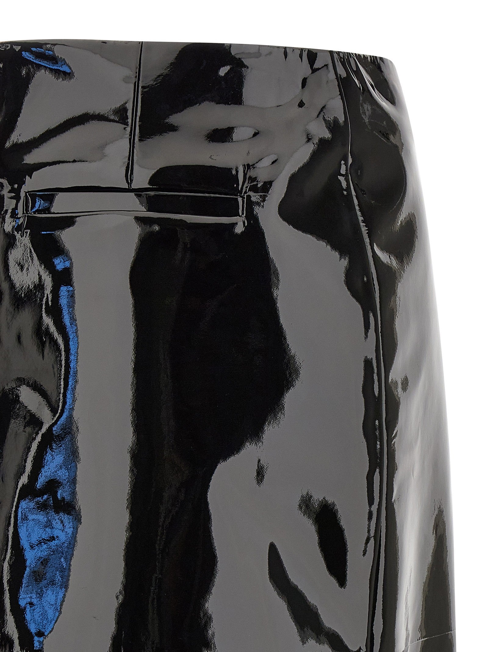 Ferragamo Patent Skirt Black