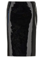 Ferragamo Patent Skirt Black