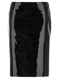 Ferragamo Patent Skirt Black