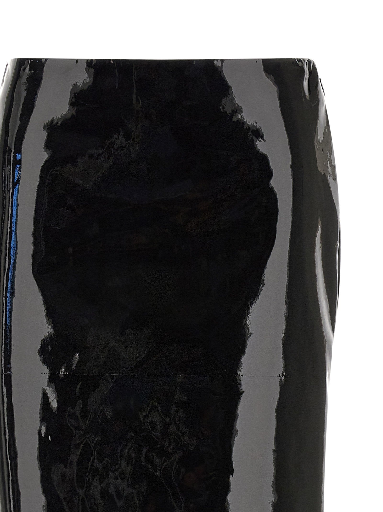 Ferragamo Patent Skirt Black
