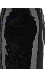Ferragamo Patent Skirt Black