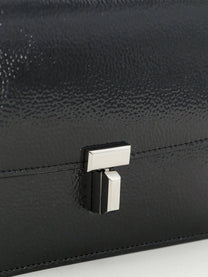 Toteme Women's Patent Lock Crossbody Bag Black