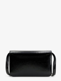 Toteme Women's Patent Lock Crossbody Bag Black