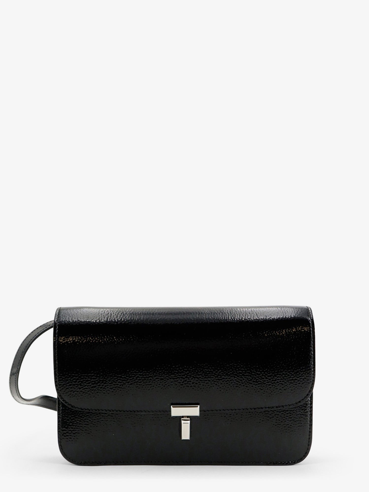 Toteme Women's Patent Lock Crossbody Bag Black