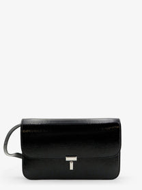 Toteme Women's Patent Lock Crossbody Bag Black