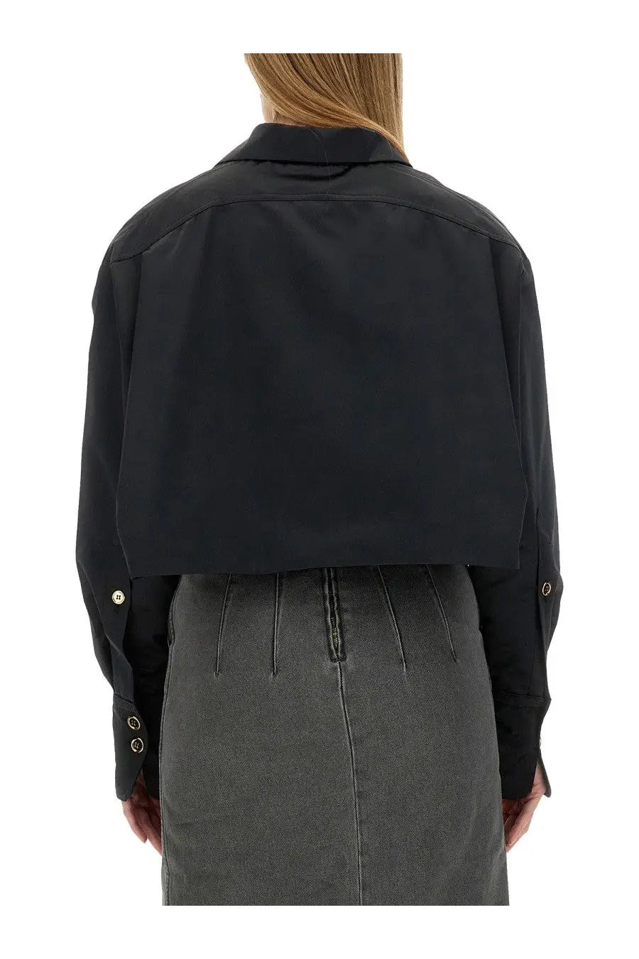 Patou Women's Cropped Fit Jacket Black, view 3