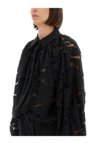Patou Women's Lace Balloon Blouse Black, view 4