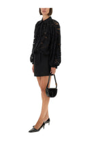 Patou Women's Lace Balloon Blouse Black, view 2
