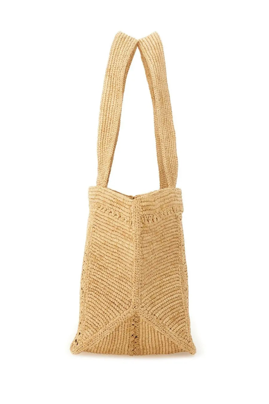 Patou Women's Large Trapeze Tote Bag Beige, view 3