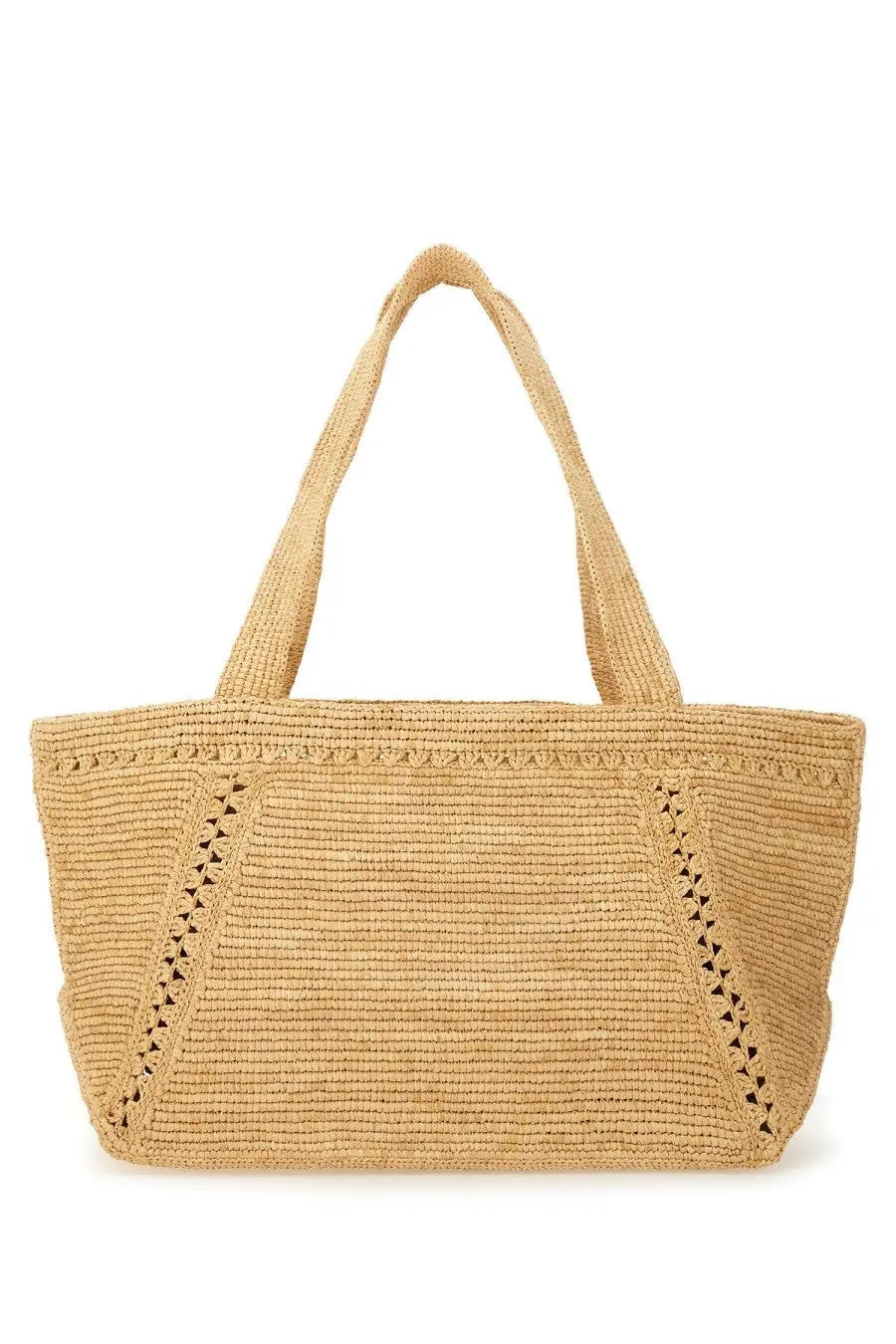 Patou Women's Large Trapeze Tote Bag Beige, view 2