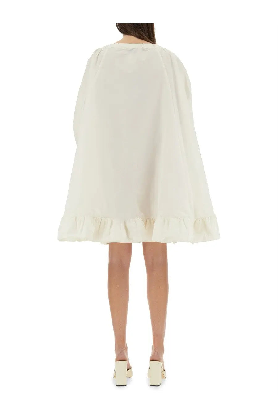Patou Women's Ruffle Hem Dress White, view 3