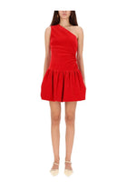 Patou Women's One Shoulder Mini Dress Bloomer Effect Red
