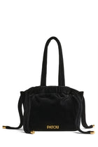 Patou Women's Velvet Clutch Bag Black