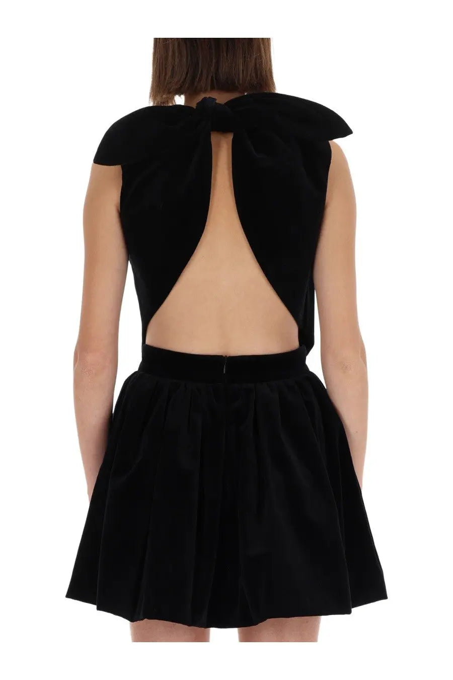 Patou Women's Velvet Foulard Top Black, view 3