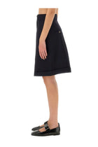 Patou Women's Wool Bermuda Shorts Blue, view 4