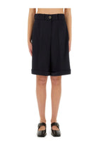 Patou Women's Wool Bermuda Shorts Blue