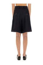 Patou Women's Wool Bermuda Shorts Blue, view 3