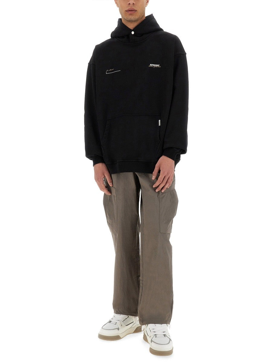 Represent Men's Patron of the Club Hoodie Black, view 2