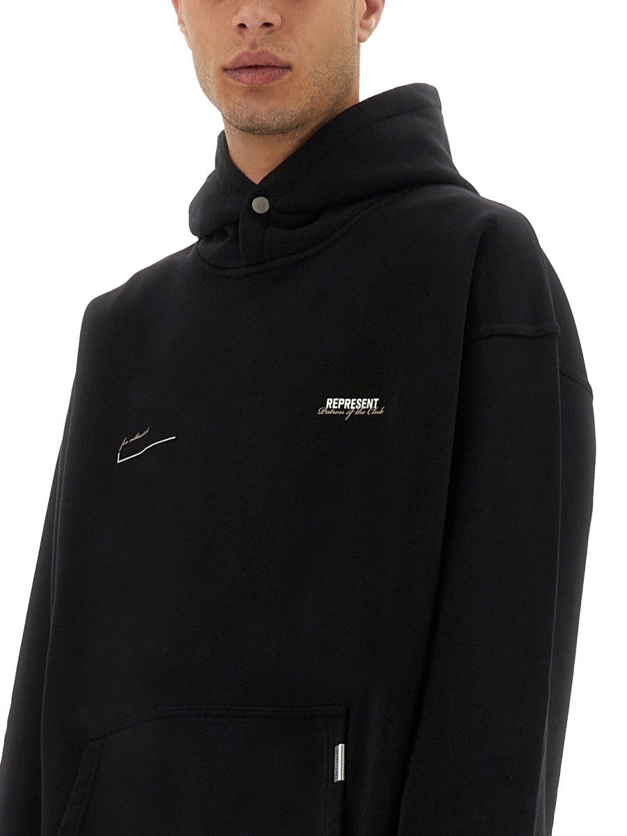 Represent Men's Patron of the Club Hoodie Black