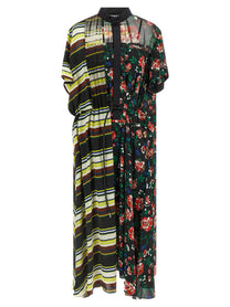 Sacai Pattern Mix Dress Gold
