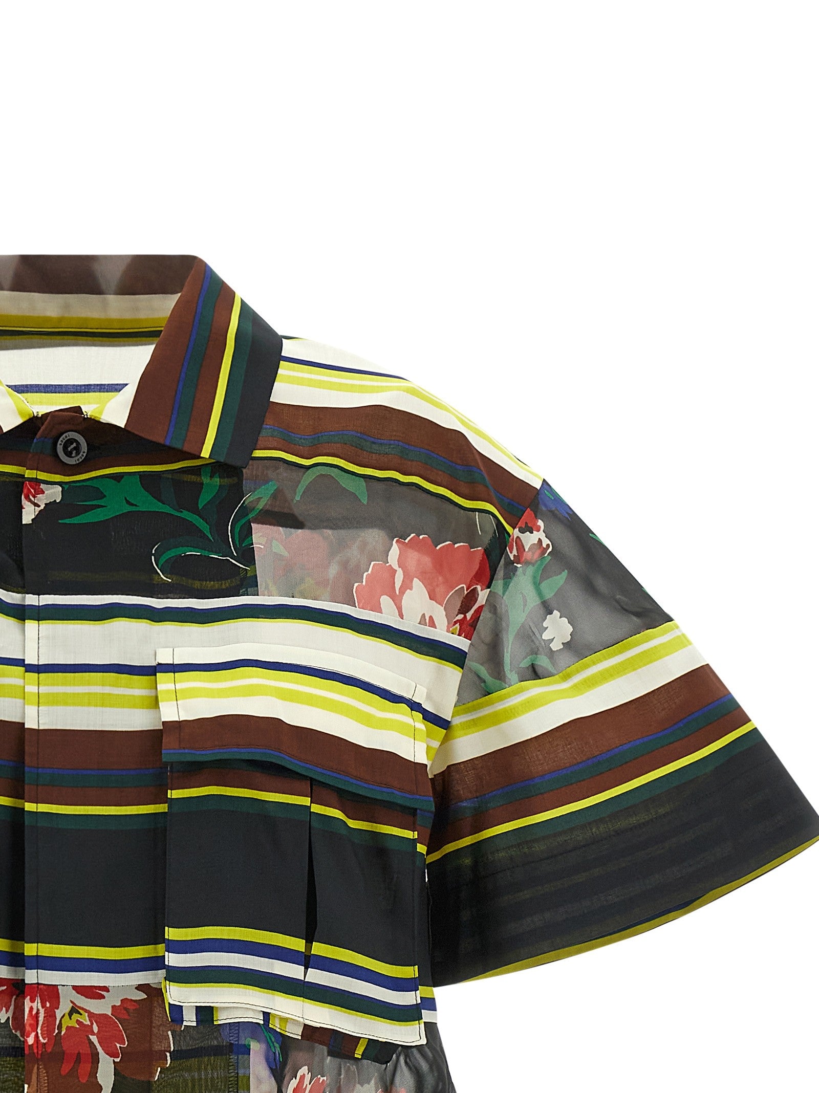 Sacai Pattern Mix Shirt Gold