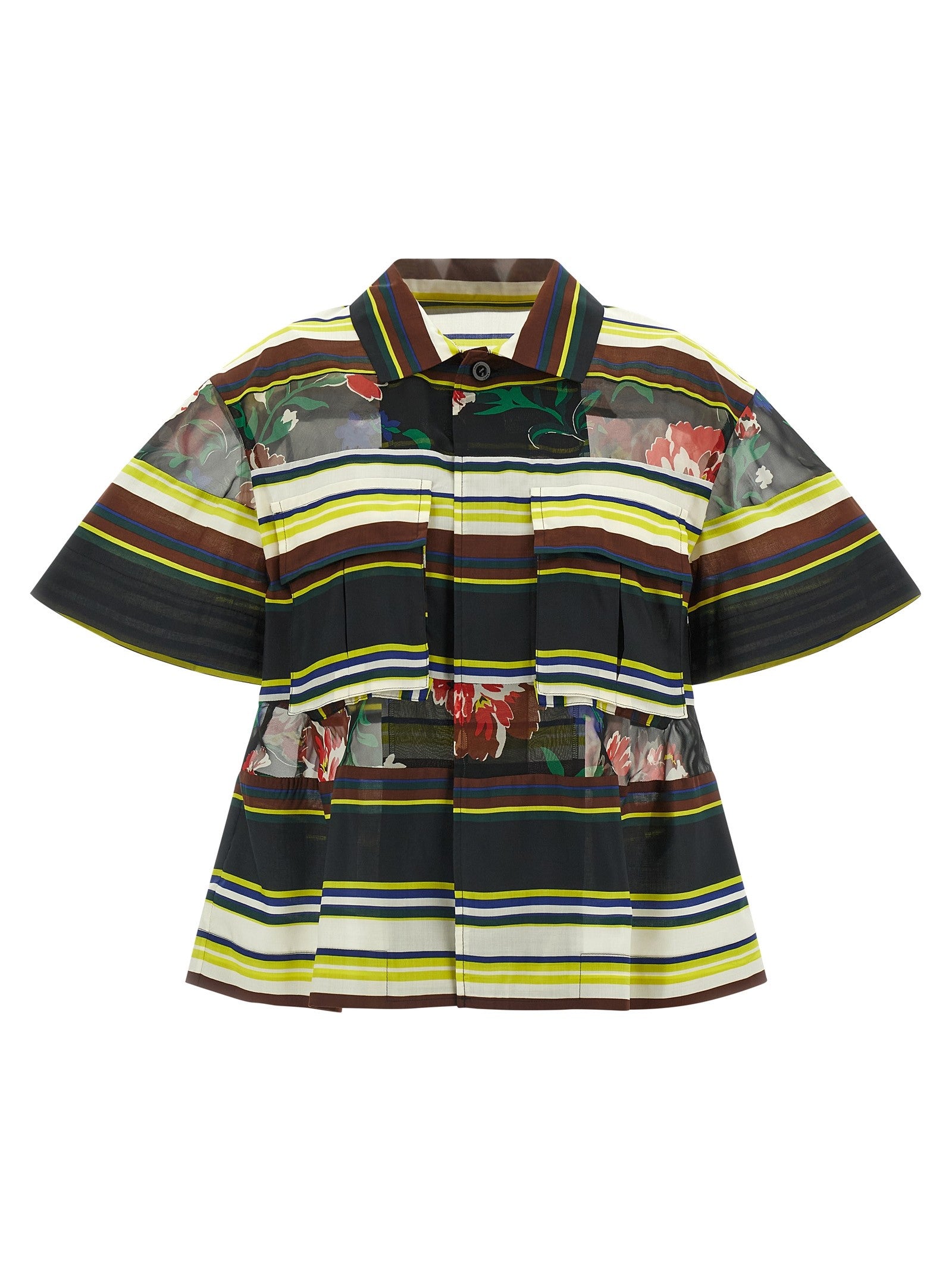 Sacai Pattern Mix Shirt Gold