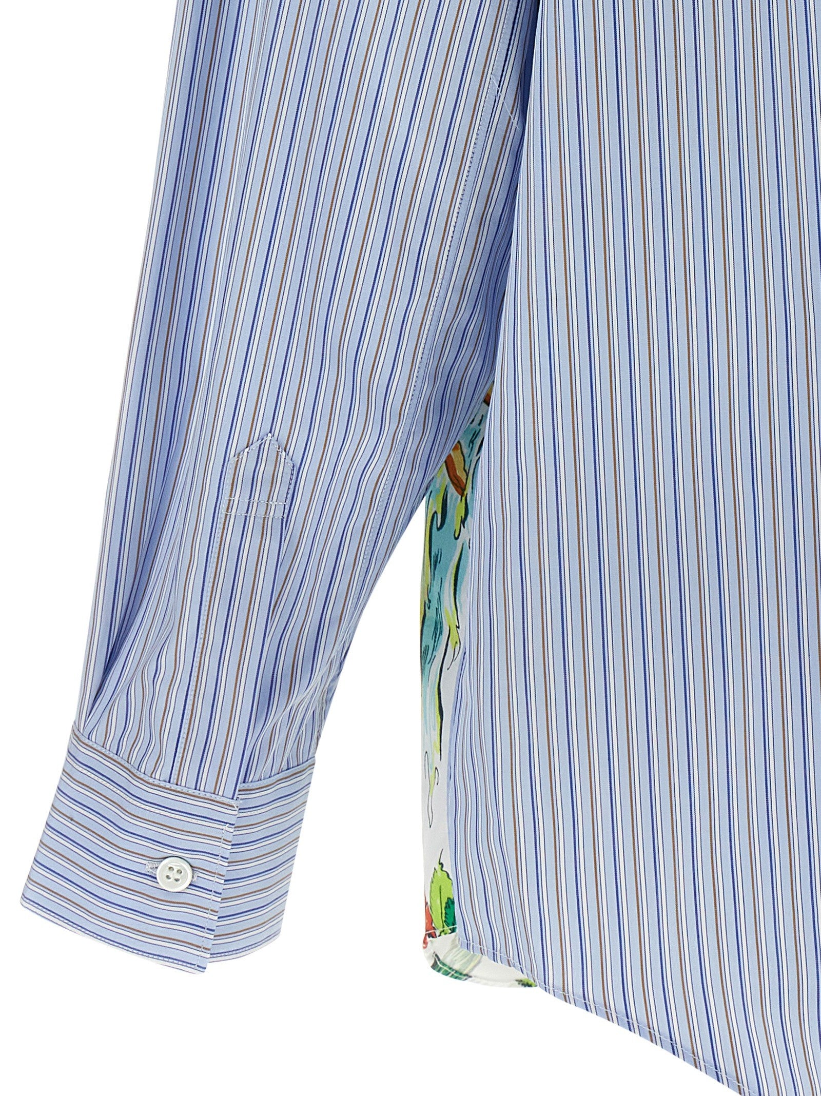 Comme Des Garcons Shirt Patterned Inserts Shirt Gold