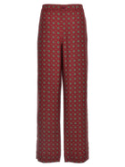 Moschino Patterned Pants Red