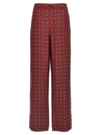 Moschino Patterned Pants Red