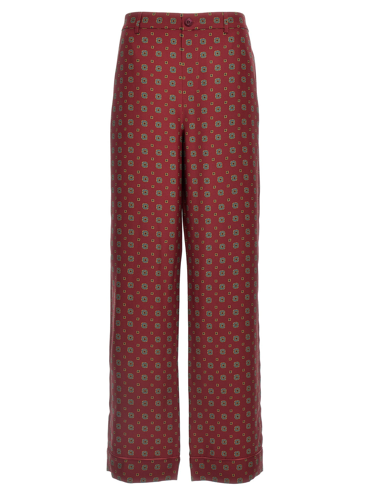 Moschino Patterned Pants Red