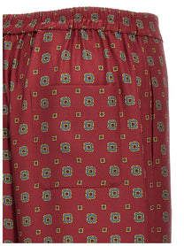 Moschino Patterned Pants Red