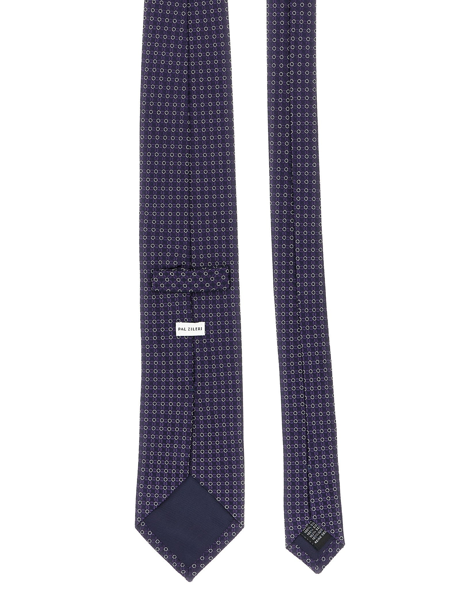 Pal Zileri Patterned Silk Tie Purple