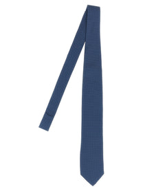 Pal Zileri Patterned Silk Tie Blue
