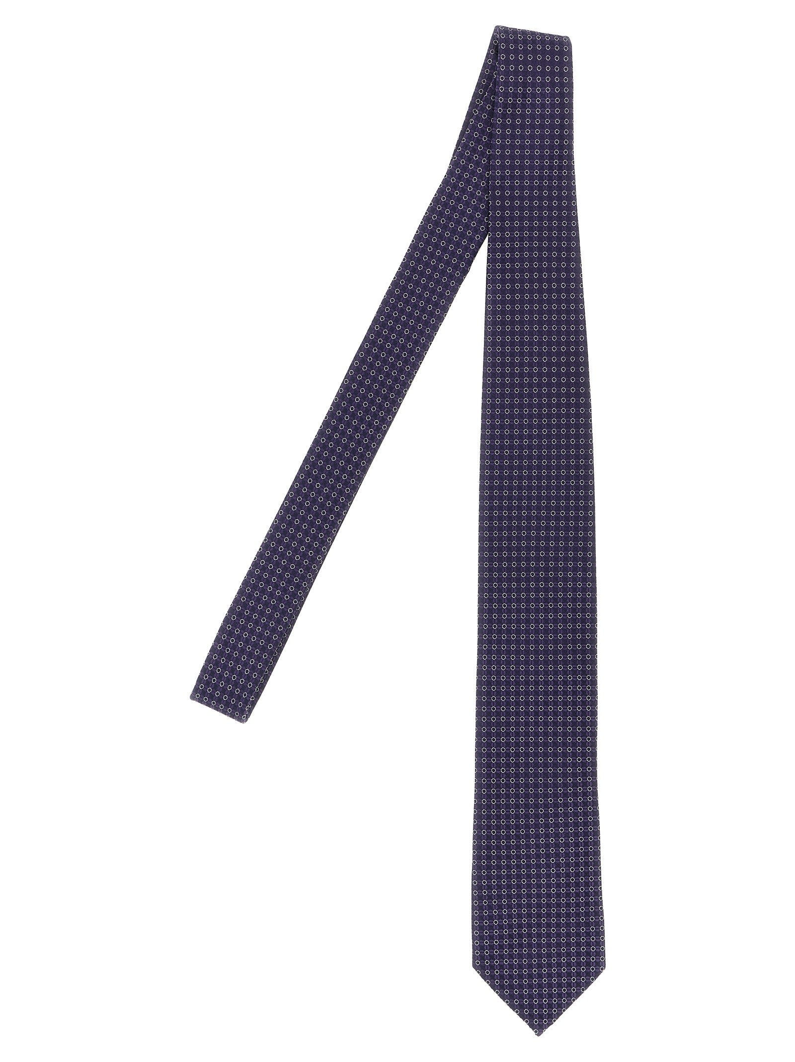 Pal Zileri Patterned Silk Tie Purple
