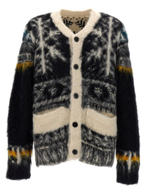 Sacai Patterned Sweater Gold