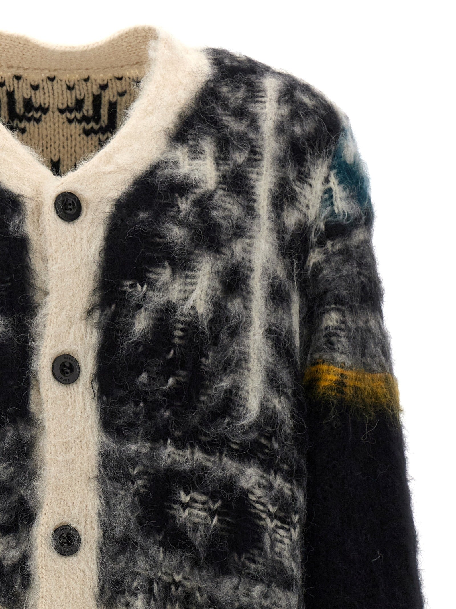 Sacai Patterned Sweater Gold